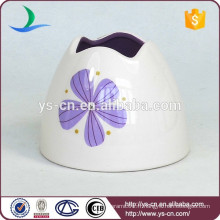 YSb50077-01-th promotion porcelaine porte-brosse à dents produit avec motif fleur violet